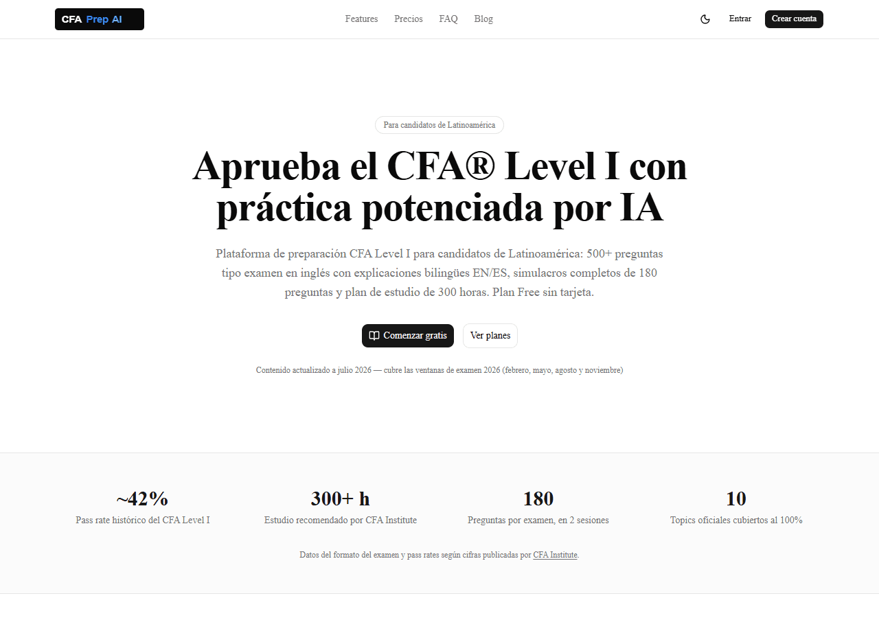 Screenshot of CharterLatam, SaaS / Finance EdTech