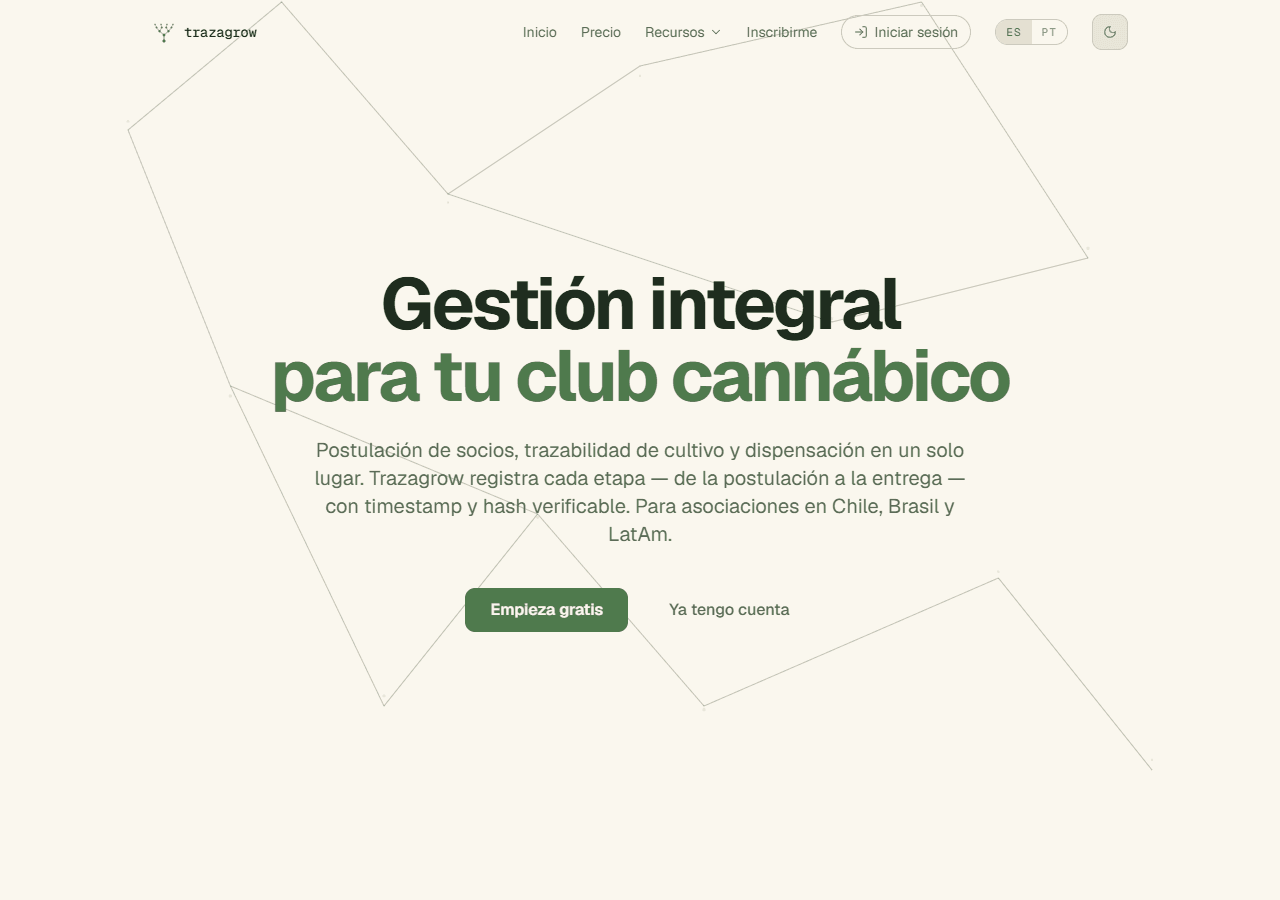 Captura de pantalla de TrazaGrow, SaaS / RegTech
